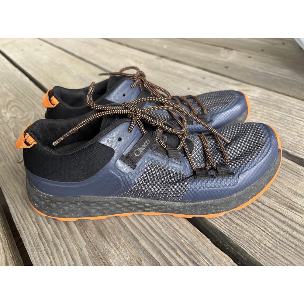 Chaco Shoes Mens Size 7 Blue Orange Mesh Low Top Trail Hiking Sneakers JCH108311